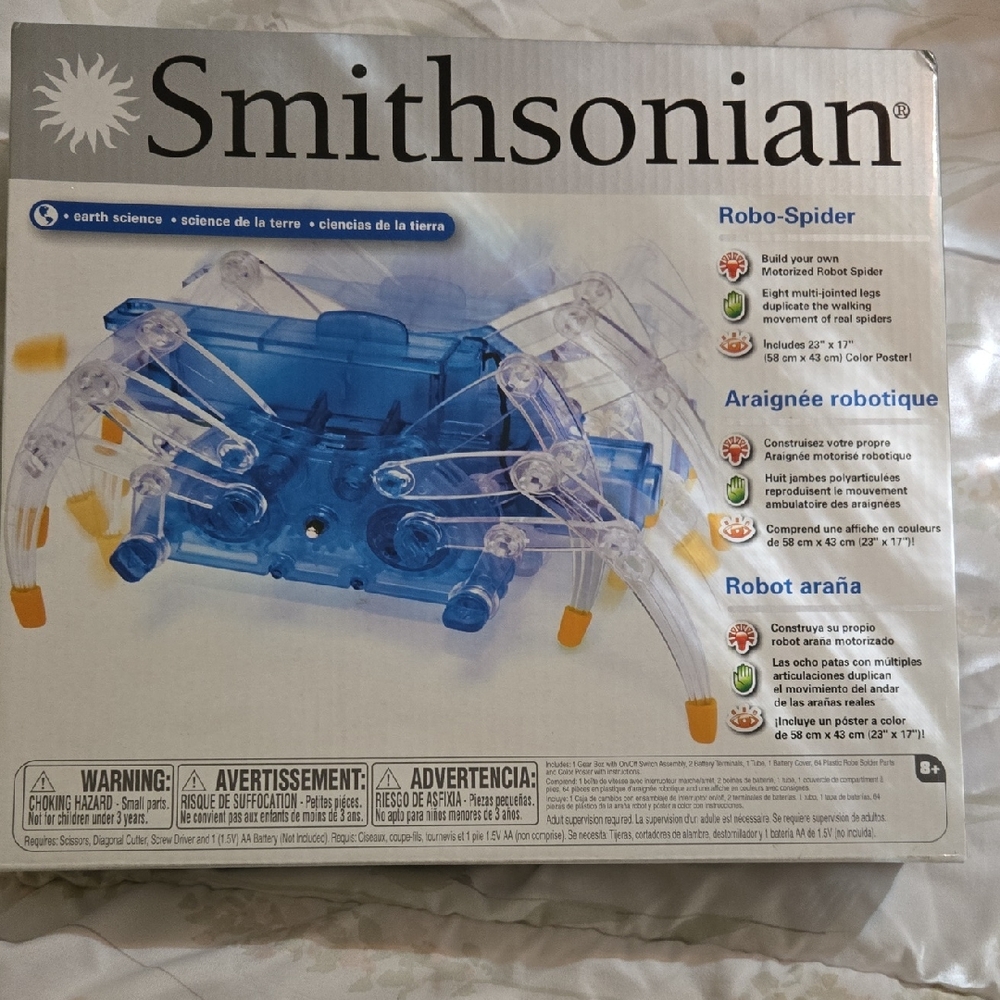 Smithsonian Robo-Spider Building Set - Blue and Orange